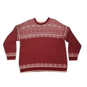 L.L. Bean Red Holiday Sweater XXL